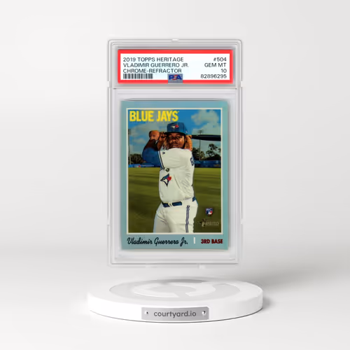 2019 Topps Heritage #504 Vladimir Guerrero Jr. - Chrome-Refractor (PSA 10 GEM MINT)