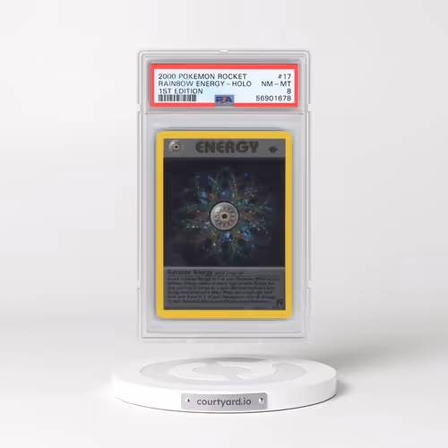 2000 Pokémon Rocket #17 Rainbow Energy - 1st Edition Holo (PSA 8 NM-MT)