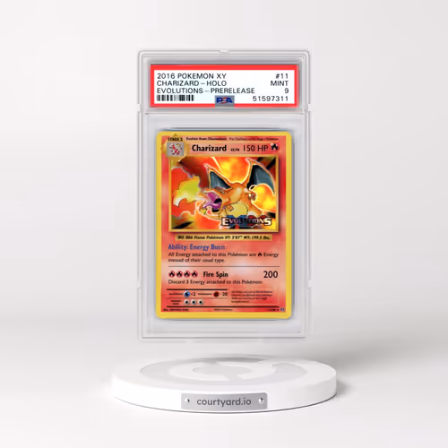 2016 Pokémon XY Evolutions #11 Charizard - Holo Prerelease (PSA 9 MINT)