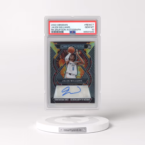 2022 Panini Obsidian Rookie Eruption Autographs #REWCT Jalen Williams (PSA 10 GEM MINT)
