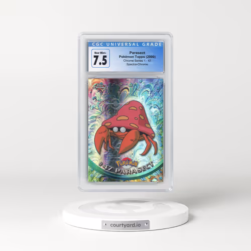 2000 Chrome Series 1 #47 Parasect - Spectra-Chrome (On Back of Card) (Topps Chrome Stamp on Front of Card) (CGC 7.5 NM+)