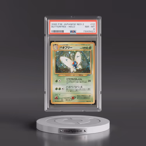 2000 Pokémon Neo 2 #12 Butterfree - Holo (PSA 8 NM-MT)
