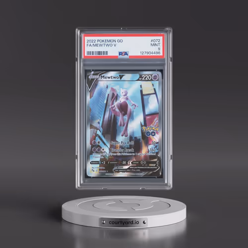 2022 Pokémon Go #072 Mewtwo V - Holo Full Art (PSA 9 MINT)
