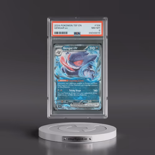 2024 Pokémon Tef EN-Temporal Forces #104 Gengar EX - Holo (PSA 8 NM-MT)