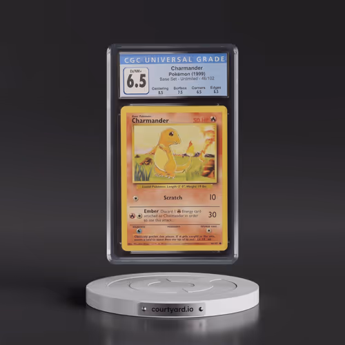 1999 Base Set #46/102 Charmander (CGC 6.5 EX-NM+)