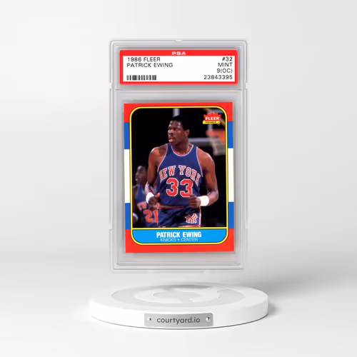 1986 Fleer #32 Patrick Ewing (PSA 9 MINT)