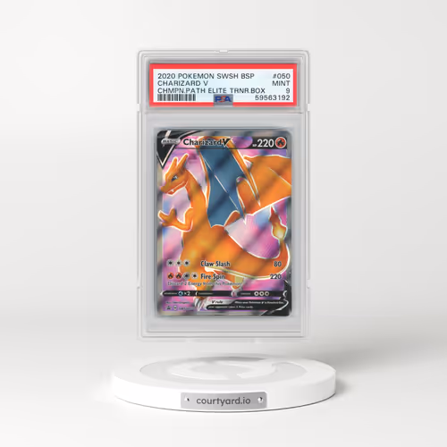 2020 Pokémon Swsh Black Star Promo #050 Charizard V - Holo Champion's Path Elite Trainer Box (PSA 9 MINT)