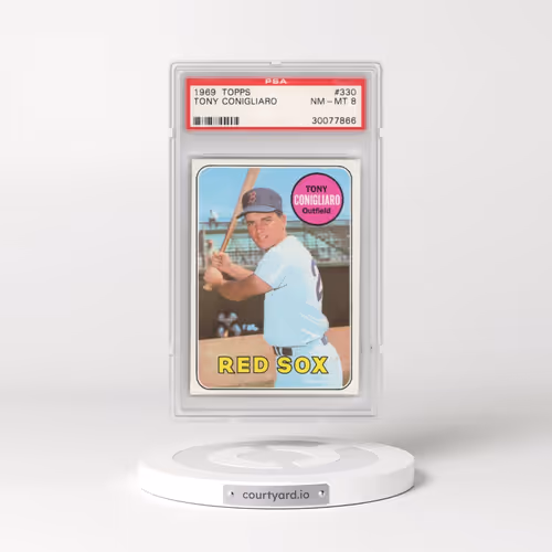 1969 Topps #330 Tony Conigliaro (PSA 8 NM-MT)