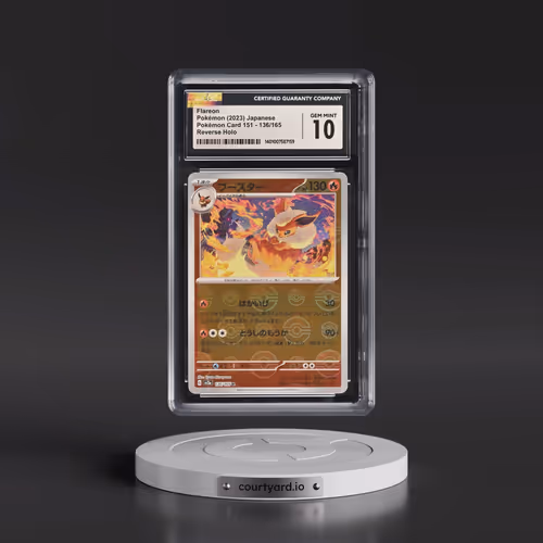 2023 Pokémon Card 151 #136/165 Flareon - Reverse Holo Poké Ball (CGC 10 GEM MINT)
