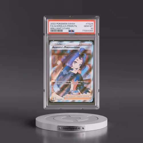 2022 Pokémon Sword & Shield Brilliant Stars #TG24 Acerola's Premonition - Full Art (PSA 10 GEM MINT)