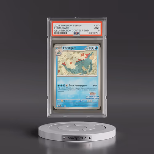2025 Pokémon Svp EN-SV Black Star Promo #213 Feraligatr - Illustration Contest 2024 (PSA 9 MINT)