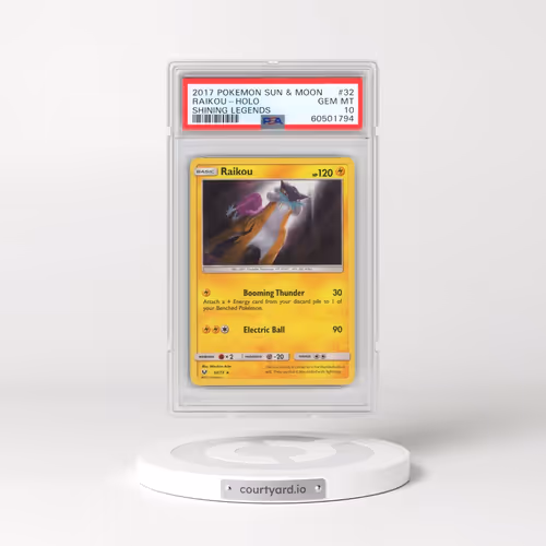 2017 Pokémon Sun & Moon Shining Legends #32 Raikou - Holo (PSA 10 GEM MINT)