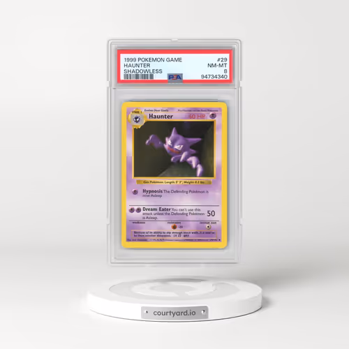 1999 Pokémon Game #29 Haunter - Shadowless (PSA 8 NM-MT)