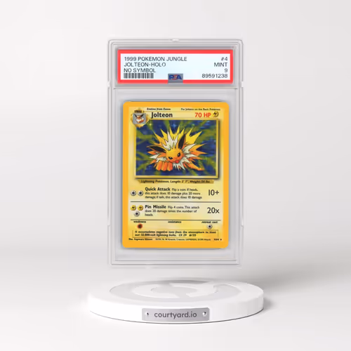 1999 Pokémon Jungle #4 Jolteon - Holo No Symbol (PSA 9 MINT)