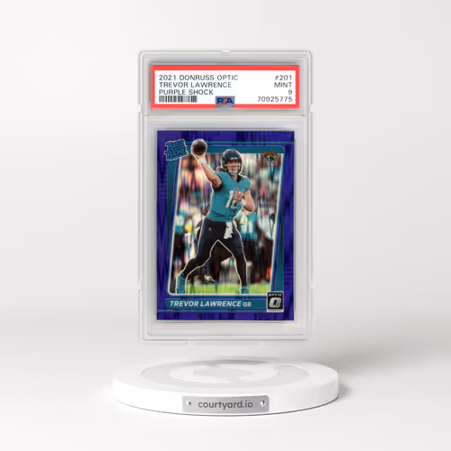 2021 Panini Donruss Optic #201 Trevor Lawrence - Purple Shock (PSA 9 MINT)