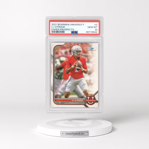 2021 Bowman University Paper Prospects #3 CJ Stroud (PSA 10 GEM MINT)