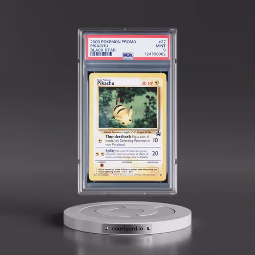 2000 Pokémon Promo Black Star #27 Pikachu (PSA 9 MINT)