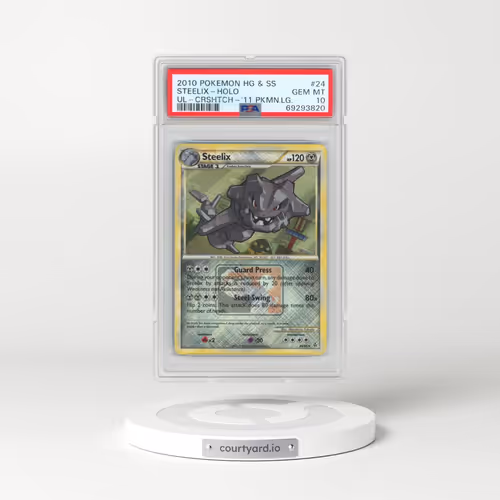 2010 Pokémon Heartgold & Soulsilver Unleashed #24 Steelix - Holo Crosshatch-2011 Pokemon League (PSA