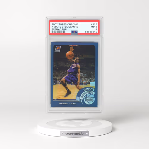 2002 Topps Chrome #126 Amare Stoudemire - Refractor (PSA 9 MINT)