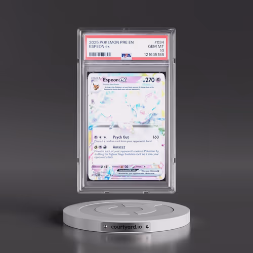 2025 Pokémon Pre EN-Prismatic Evolutions #034 Espeon EX - Holo (PSA 10 GEM MINT)