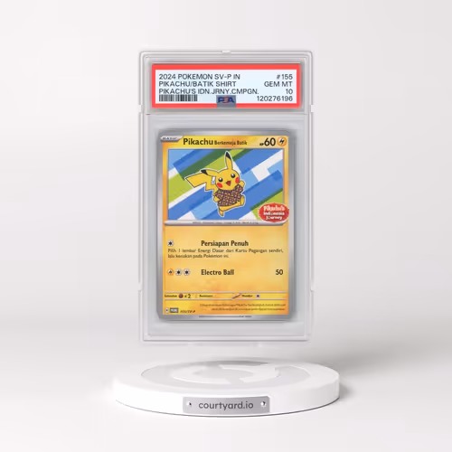 2024 Pokémon SV-P Promo #155 Pikachu in Batik Shirt - Pikachu's Indonesia Journey Campaign (PSA 10 G