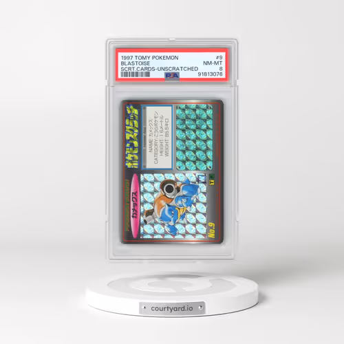 1997 Tomy Pokémon Scratch Cards #9 Blastoise - Unscratched (PSA 8 NM-MT)
