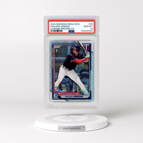 2024 Bowman Mega Box Chrome Prospects #43 Walker Jenkins (PSA 10 GEM MINT)