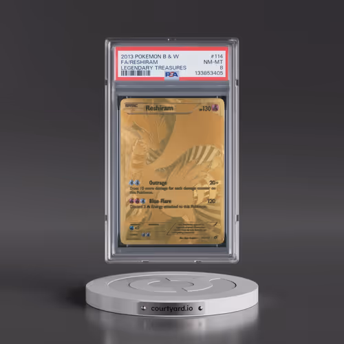 2013 Pokémon Black & White Legendary Treasures #114 Reshiram - Full Art (PSA 8 NM-MT)