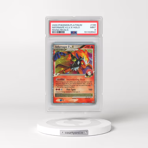 2009 Pokémon Platinum Rising Rivals #108 Infernape 4 LV.X - Holo (PSA 9 MINT)