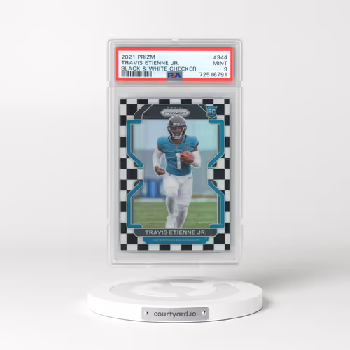 2021 Panini Prizm #344 Travis Etienne Jr. - Black & White Checker (PSA 9 MINT)