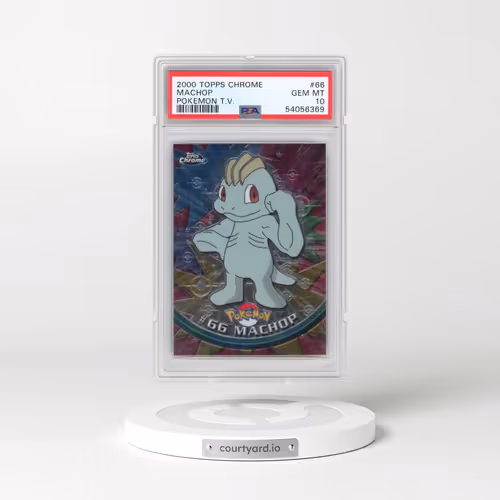 2000 Topps Chrome Pokémon T.V. #66 Machop (PSA 10 GEM MINT)