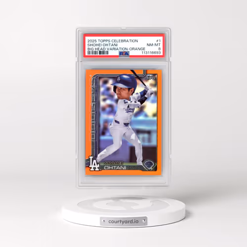 2025 Topps #1 Shohei Ohtani - Big Head Variation-Orange (PSA 8 NM-MT)