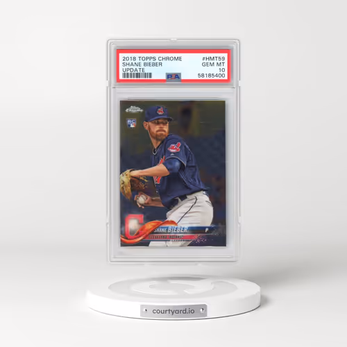 2018 Topps Chrome Update #HMT59 Shane Bieber (PSA 10 GEM MINT)