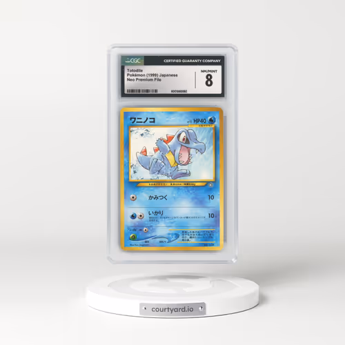1999 Neo Premium File #158 Totodile - No Rarity (CGC 8 NM-MT)