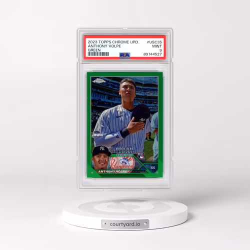 2023 Topps Chrome Update #USC35 Anthony Volpe - Green Refractor (PSA 9 MINT)