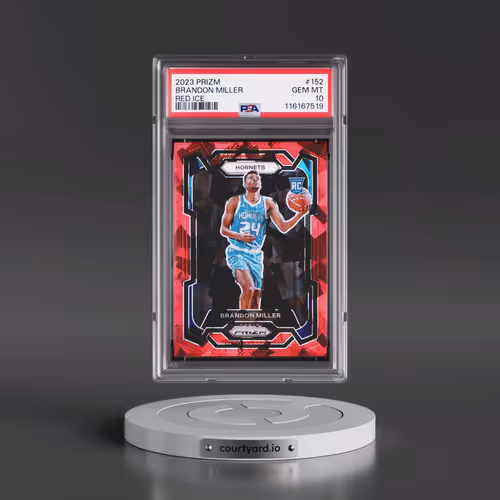 2023 Panini Prizm #152 Brandon Miller - Red Ice (PSA 10 GEM MINT)