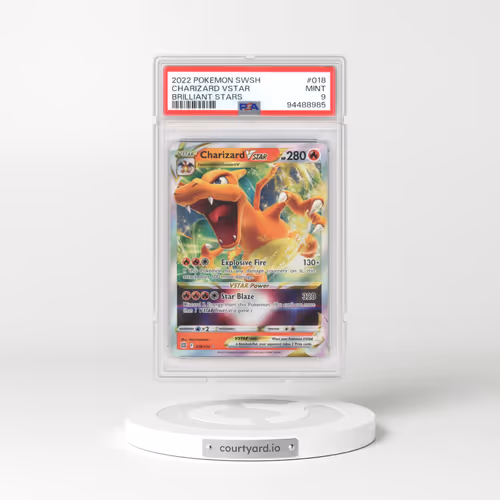 2022 Brilliant Stars #018 Charizard VSTAR - Holo (PSA 9 MINT)