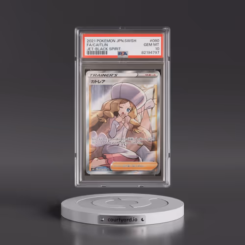 2021 Pokémon Sword & Shield Jet-Black Spirit #080 Caitlin - Full Art (PSA 10 GEM MINT)