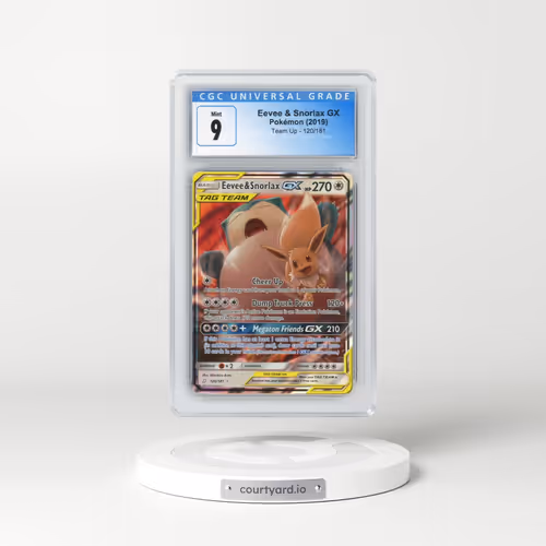 2019 Team Up #120/181 Eevee & Snorlax GX - Holo (CGC 9 MINT)