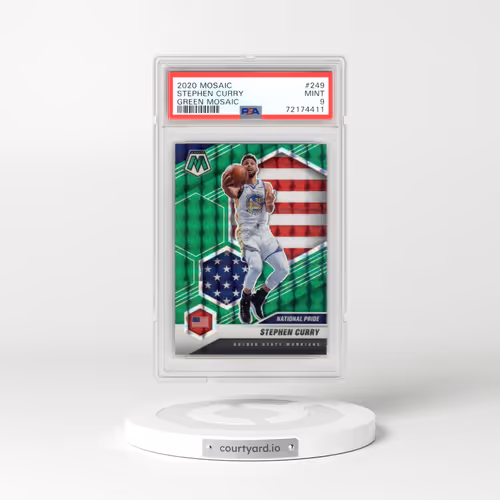 2020 Panini Mosaic #249 Stephen Curry - Green Mosaic (PSA 9 MINT)
