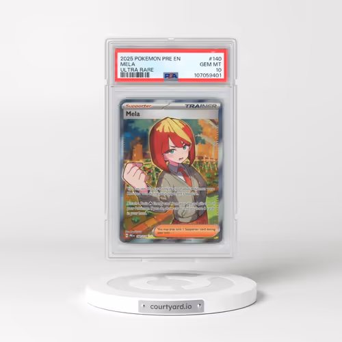 2025 Pokémon Pre EN-Prismatic Evolutions #140 Mela - Ultra Rare (PSA 10 GEM MINT)