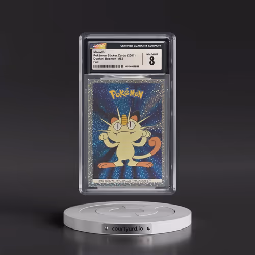 1999 Pokémon Sticker Cards (Dunkin' Boomer) - English #52 Meowth - Foil (CGC 8 NM-MT)
