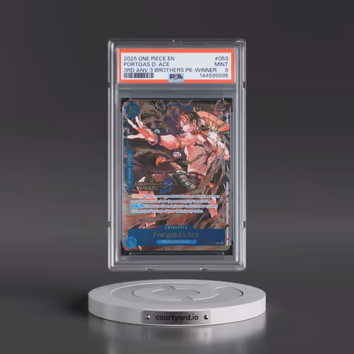 2025 One Piece 3rd Anniversary Tournament 3 Brothers Pack #053 Portgas D. Ace - Winner (PSA 9 MINT)