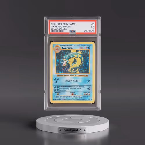 1999 Pokémon Game #6 Gyarados - Holo Shadowless (PSA 5 EX)