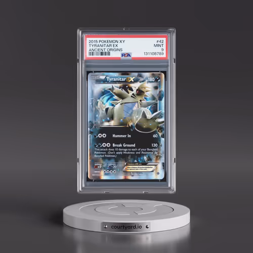 2015 Pokémon XY Ancient Origins #42 Tyranitar EX - Holo (PSA 9 MINT)