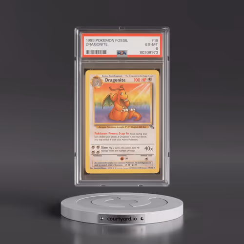 1999 Pokémon Fossil #19 Dragonite (PSA 6 EX-MT)
