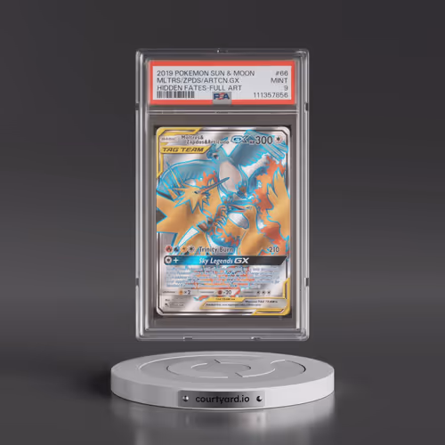 2019 Pokémon Sun & Moon Hidden Fates #66 Moltres & Zapdos & Articuno GX - Holo Full Art (PSA 9 MINT)