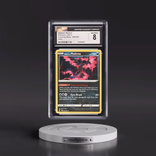 2021 Evolving Skies #093/203 Galarian Moltres - Holo (CGC 8 NM-MT)