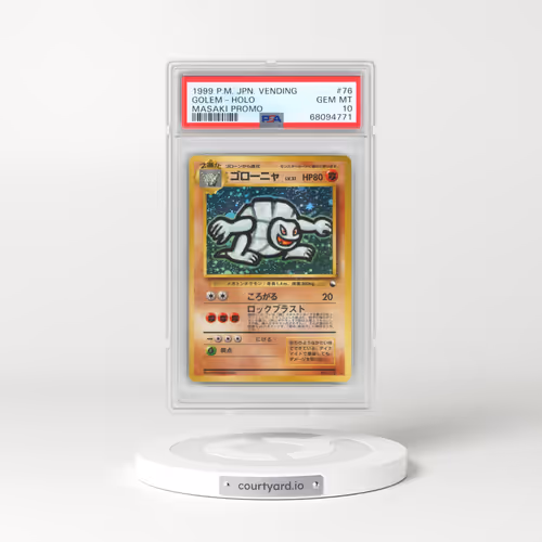 1999 Pokémon Vending #76 Golem - Holo Masaki Promo (PSA 10 GEM MINT)