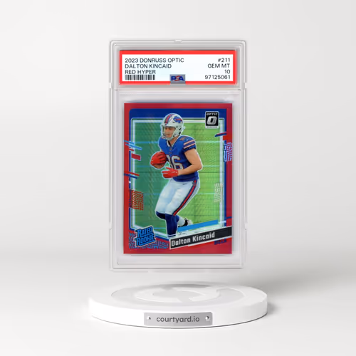 2023 Panini Donruss Optic #211 Dalton Kincaid - Red Hyper (PSA 10 GEM MINT)